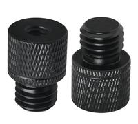 LUORNG 2PCS Gimbal Camera Treppiede Conversione Vite 1/4 Femmina a M12 Maschio Proiettore Adattatore Fotografia Accessorio Femmina Vite Adattatore per Filettatura Interna Asta 15mm Nero