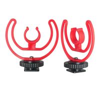 LUORNG 2PCS Intervista Dedicato DSLR Camera Microfono Shock Mount Staffa Hot Shoe Mount Accessorio Adatto per Video Blogging Live Streaming Videoconferenze Interviste