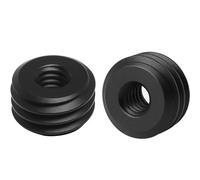 LUORNG 2PCS Laser Livello Infrarossi Treppiede Adattatore Testa Della Macchina Fotografica Vite per Microfono Stand Mount Adattatore 1/4 Femmina a 5/8 Maschio Dente Grosso Nero/Argento