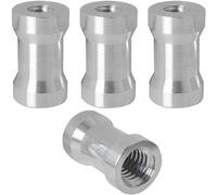 LUORNG 4 adattatori per treppiedi da 1/4 femmina a 3/8 femmina in alluminio dritto adattatore per luce di riempimento treppiede per monopiede palo binario supporto luce argento