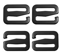 LUORNG 4 fibbie a forma di G per cinghie di zaino e cintura, ganci per cinghie e cinghie, nero, 35.7x27mm