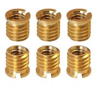 LUORNG 6PCS Adattatore per treppiede Monopiede Dado di conversione da 1/4 a 3/8 Dado convertitore versione lunga in ottone 12 mm/0,47 pollici per fotocamera DSLR Fotografia Adattatore a vite filettata