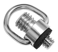 LUORNG Acciaio inossidabile 1/4 "e 3/8" doppia testa D anello vite incernierato supporto vite di fissaggio fotocamera doppia testa anello D viti per treppiede fotocamere DSLR per cinturino da polso a