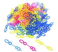 LUORNG Set di 100 bacchette multiforate multicolore per bolle