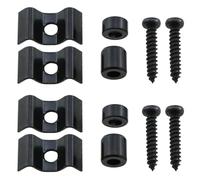 LUORNG Set di 2 corde di ricambio per chitarra, colore nero, per chitarra, con fibbia per corde adatte per chitarra elettrica serie ST e SQ