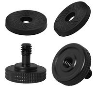 LUORNG - Set di 2 viti per treppiedi con cuscinetto in gomma da 1/4 maschio a 1/4 femmina, adattatore a sgancio rapido con rondelle in gomma per piastra di montaggio della fotocamera, staffa flash,