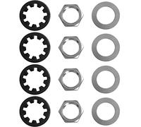 LUORNG Set di 4 cuscinetti per potenziometro CTS, dadi per chitarra, rondelle e rondelle di bloccaggio per potenziometri US CTS e prese Switchcraft, in metallo, 12 pezzi