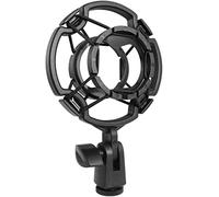 LUORNG Supporto universale per microfono anti-vibrazione nero per microfono a condensatore da studio da 42 ~ 46 mm di diametro da 1,65 ~ 1,8 pollici, supporto per microfono