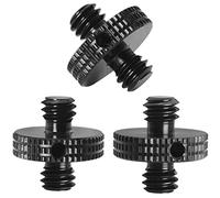 LUORNG - Vite filettata per treppiede, 3 pezzi, da 1/4-20 maschio a 1/4-20 maschio, adattatore filettato per treppiede, supporto per microfono, supporto per luce DSLR Camera Mount a spalla per