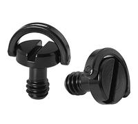 LUORNG - Vite per treppiede da 1/4", 2 pezzi, 1/4"-20, in acciaio inossidabile, anello a D per fotocamera, videocamera, treppiede, monopiede, piastra a sgancio rapido, adattatore a vite di montaggio