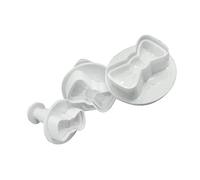 luosh 3 Pezzi/Set plastica 3D Mini Bowknot Forma Fai da Te Fondente stantuffo taglierina Timbro Stampo Papillon Biscotto Cupcake Topper Stampo Cottura Decorazione Strumenti