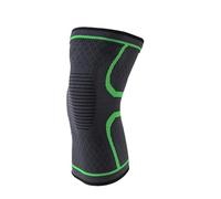 LuoShaiu Ginocchiera Ortopedica 1 PZ Elastico Sport Gamba Supporto for il Ginocchio Brace Wrap Protector Gamba Compressione di Sicurezza Pad Escursionismo Tutore Ginocchio(Green,L)