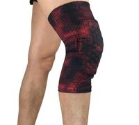 LuoShaiu Ginocchiera Ortopedica 1PC Basket Ginocchiere Protector Compressione Manica A Nido D'ape Sport Pallavolo Calcio Tutore Ginocchio(Red-1Pcs,XL-thigh 38-46cm)