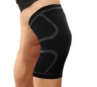 LuoShaiu Ginocchiera Ortopedica Ginocchiera a compressione sportiva in nylon elastico for ginocchiera a compressione da 1 pezzo Tutore Ginocchio(Black with grey,XXXL)