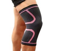 LuoShaiu Ginocchiera Ortopedica Ginocchiera a compressione sportiva in nylon elastico for ginocchiera a compressione da 1 pezzo Tutore Ginocchio(Pink,XXL)