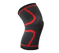 LuoShaiu Ginocchiera Ortopedica Ginocchiera Fitness Corsa Ciclismo Sport elastica Tutore Ginocchio(Red,L)