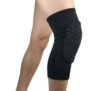 LuoShaiu Ginocchiera Ortopedica Ginocchiere a nido d'ape for basket, maniche for gambe, ginocchiere da calcio for pallavolo da calcio cellulare Tutore Ginocchio(Black,L)