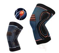 LuoShaiu Ginocchiera Ortopedica Supporto per ginocchia da allenamento, allevia il dolore articolare, corsa, ciclismo, basket, ginocchiere in maglia Tutore Ginocchio(S)