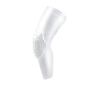 LuoShaiu Ginocchiera Ortopedica Tutore for le donne lungo pallavolo pallacanestro manica gamba compressione ginocchiere protettore Gear calcio palestra Tutore Ginocchio(White,L)