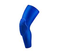 LuoShaiu Ginocchiera Ortopedica Tutore for le donne lungo pallavolo pallacanestro manica gamba compressione ginocchiere protettore Gear calcio palestra Tutore Ginocchio(Blue,L)