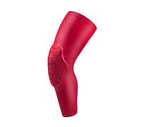 LuoShaiu Ginocchiera Ortopedica Tutore for le donne lungo pallavolo pallacanestro manica gamba compressione ginocchiere protettore Gear calcio palestra Tutore Ginocchio(Red,XL1)