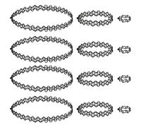 luoshaPUCY 12 Pezzi Collana per Tatuaggi, Set Collana Girocollo Elastica(Anelli, Bracciali, Collane)