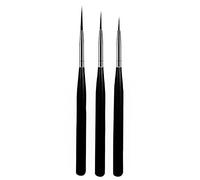 luoshaPUCY 3 Pezzi Pennelli per Unghie, Pennelli per Nail Art, pennello Sottile Nail Art Pennelli Set per Disegnare Linee Fini Attrezzo(Nero)