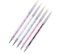luoshaPUCY 5 Pezzi Pennelli Unghie, Pennelli Unghie Doppia Testa Nail Art Set, Professionali Pennelli Nail Art per Attrezzi a Doppia Punta