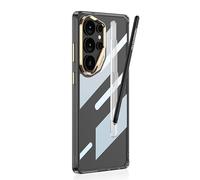 LUOTANL Custodia Trasparente per Samsung Galaxy S26 Ultra, Supporto Penna Coperchio Protezione dagli Urti Morbida Anti Ingiallimento Cover,Nero,S26 Ultra