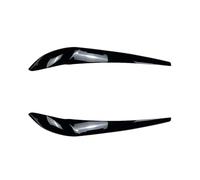 LUOWEINA 2 pezzi faro palpebre sopracciglia adatte for X3 F25 X4 F26 2014 2015 2016 2017 2018 Body Kit adesivo Tuning Gloss nero plastica ABS Palpebre dei fari delle auto(Gloss Black)