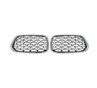 LUOWEINA Diamante Auto Paraurti Anteriore Griglia Da Corsa Grill Misura for X2 F39 2018 2019 2020 2021 2022 Griglia paraurti anteriore auto(Silver)