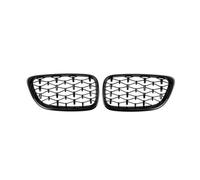 LUOWEINA Griglia anteriore for auto, adatta per, serie 2 F22 F23 F87 M2 2014-2019 Diamond Racing Grill Griglie Accessori Griglia paraurti anteriore auto(Gloss Black)