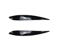 LUOWEINA Sopracciglia faro palpebre adatto for Volkswagen adatto for VW POLO 4 MK4 9N 9N3 2005-2009 copertura palpebre adesivo rivestimento in fibra di carbonio nero lucido Palpebre dei fari delle aut