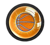 Luoweisi 4 pomelli rotondi per cassetti da basket, maniglie rotonde per cassettiera, maniglie per comò a foro singolo, per decorare la casa della cucina, armadio, armadio