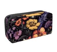 Luoweisi Astuccio per matite di grande capacità, organizer per cancelleria, multifunzione, per forniture per ufficio, fiori tropicali, metà secolo, Multicolore 4., 2.3x8.2x3.9in/6x21x10cm, Organizer