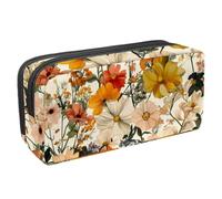 Luoweisi Astuccio per matite di grande capacità, organizer per cancelleria, multifunzione, per forniture per ufficio, fiori tropicali, metà secolo, Multicolore 5., 2.3x8.2x3.9in/6x21x10cm, Organizer