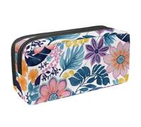 Luoweisi Astuccio per matite di grande capacità, organizer per cancelleria, multifunzione, per forniture per ufficio, stile bohémien, floreale, metà secolo, Multicolore 7, 2.3x8.2x3.9in/6x21x10cm,