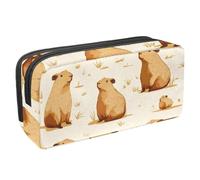 Luoweisi Astuccio per matite di grande capacità, organizer per cancelleria, multifunzione, per forniture per ufficio, simpatiche capibara, Multicolore 1., 2.3x8.2x3.9in/6x21x10cm, Organizer per borse