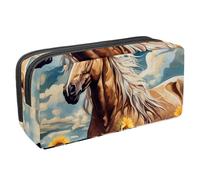 Luoweisi Astuccio per matite di grande capacità, organizer per cancelleria, multifunzione, per forniture per ufficio, porcellini d'India, margherite, Multicolore 19, 2.3x8.2x3.9in/6x21x10cm, Organizer