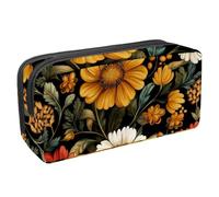 Luoweisi Astuccio per matite di grande capacità, organizer per cancelleria, multifunzione, per forniture per ufficio, fiori tropicali, metà secolo, Multicolore 9, 2.3x8.2x3.9in/6x21x10cm, Organizer