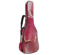 Luoweisi Custodia per chitarra classica, 39, 40, 104 cm, spessore 10 mm, imbottita, rustica, viola, farfalla, margherita, impermeabile, con tasca e tracolla regolabile, Multicolore 15., moderno