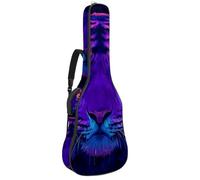 Luoweisi Custodia per chitarra classica, 39, 40, 104 cm, spessore 10 mm, imbottita, rustica, viola, farfalla, margherita, impermeabile, con tasca e tracolla regolabile, Multicolore 17, moderno
