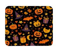 Luoweisi Tappetino per mouse con stella e zucca strega, 25 x 21 cm, tappetino per mouse ultra sottile con base antiscivolo per computer portatile da gioco, uso domestico e ufficio