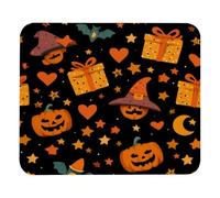 Luoweisi Tappetino per mouse con zucca strega, 25 x 21 cm, tappetino per mouse ultra sottile con base antiscivolo per computer portatile da gioco, uso domestico e ufficio