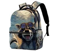 Luoweisi Zaino per la scuola con scheletri di danza, motivo floreale, per ragazzi e ragazze, leggero, casual, per viaggi, sport, Multicolore 15., M, Casual