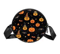 Luoweisi Zucche pipistrello borse a tracolla per le donne Trendy Circle Cross Body Shoulder Bag Round Handbags, Multicolore 14., Taglia unica