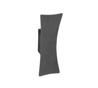 LUOYAOB Applique da parete for esterni curva moderna e minimalista nordica, corpo in alluminio, lampada da parete con lente ottica, luce calda 3000K, for veranda, terrazza, recinzione, patio(Zwart)