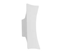 LUOYAOB Applique da parete for esterni curva moderna e minimalista nordica, corpo in alluminio, lampada da parete con lente ottica, luce calda 3000K, for veranda, terrazza, recinzione, patio(Blanc)