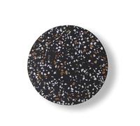 LUOYAOB Applique da parete moderna nordica con corpo in terrazzo rotondo, base in metallo, for comodino, camera da letto, ingresso, soggiorno, corridoio(Zwart,15cm)