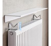 LUOZIQINX Mensola sopra Termosifone, Copritermosifone Senza Foratura, Moderno Bianco Copricalorifero per Ufficio, Domestico, Soggiorno, Antifumo Antipolvere, Cuscinetto 30 kg,L 50cm/19.7in